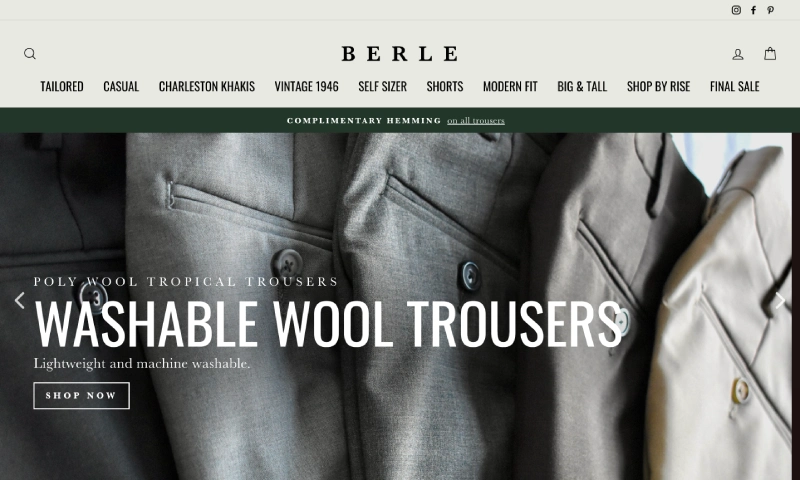 Berle apparel made in South Carolina