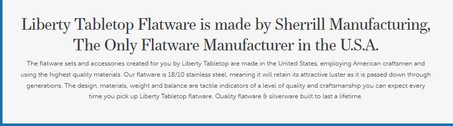 Liberty Tabletop flatware made in usa