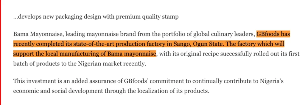 Where is Bama Mayonnaise Made