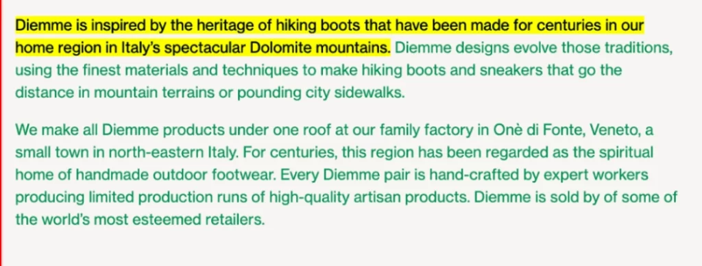 Diemme hiking shoes made in Italy