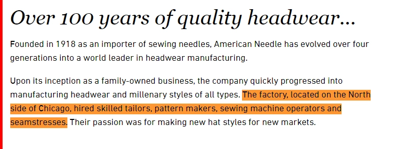 American Needle made in usa